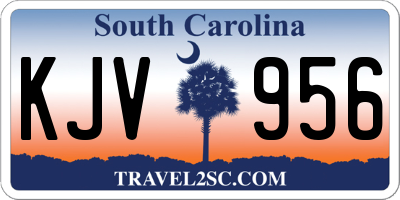 SC license plate KJV956