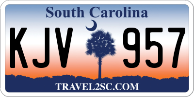 SC license plate KJV957