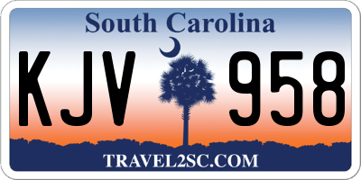 SC license plate KJV958