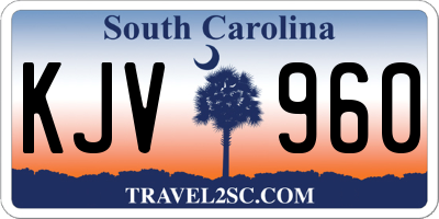 SC license plate KJV960