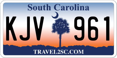 SC license plate KJV961