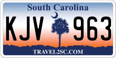 SC license plate KJV963