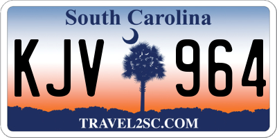 SC license plate KJV964