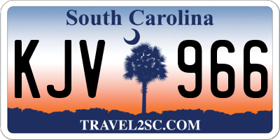 SC license plate KJV966