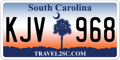 SC license plate KJV968