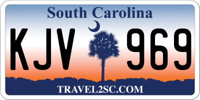 SC license plate KJV969