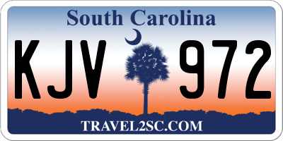 SC license plate KJV972