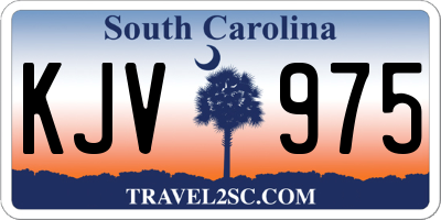 SC license plate KJV975