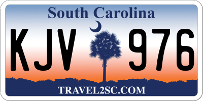 SC license plate KJV976