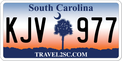SC license plate KJV977