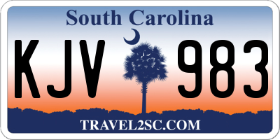 SC license plate KJV983