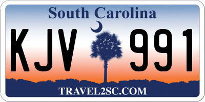 SC license plate KJV991