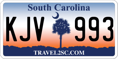 SC license plate KJV993