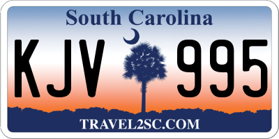 SC license plate KJV995