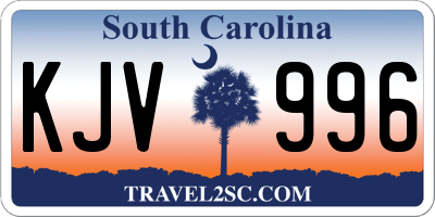 SC license plate KJV996