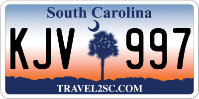 SC license plate KJV997
