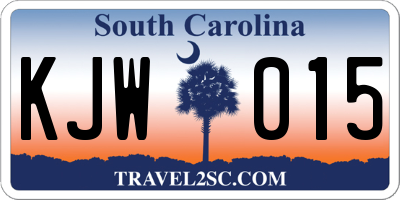 SC license plate KJW015