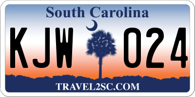 SC license plate KJW024