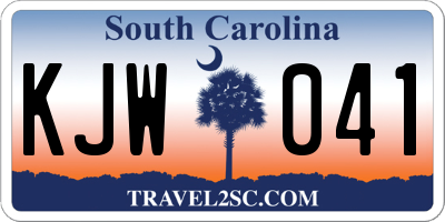 SC license plate KJW041