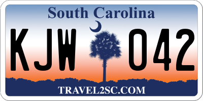 SC license plate KJW042