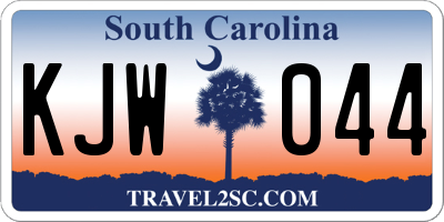 SC license plate KJW044