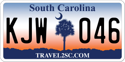 SC license plate KJW046