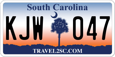 SC license plate KJW047