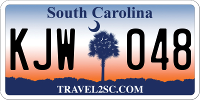 SC license plate KJW048