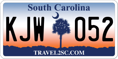 SC license plate KJW052