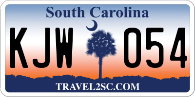 SC license plate KJW054