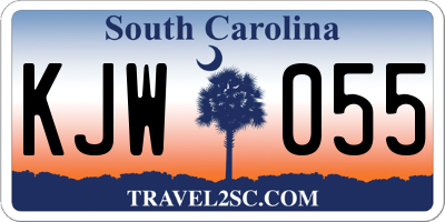 SC license plate KJW055