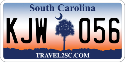 SC license plate KJW056