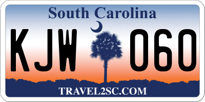 SC license plate KJW060