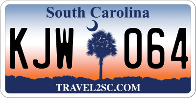 SC license plate KJW064
