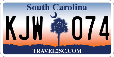 SC license plate KJW074