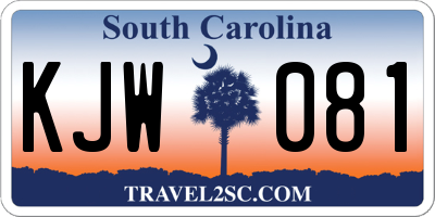 SC license plate KJW081
