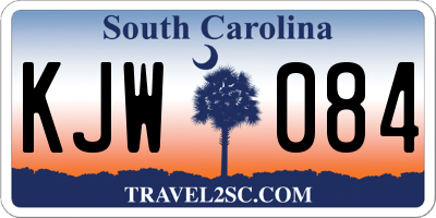 SC license plate KJW084