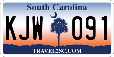 SC license plate KJW091