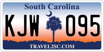 SC license plate KJW095