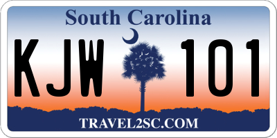 SC license plate KJW101