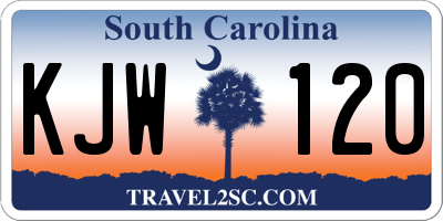 SC license plate KJW120