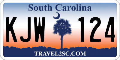 SC license plate KJW124