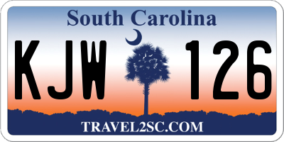 SC license plate KJW126