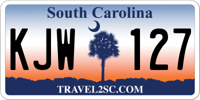 SC license plate KJW127