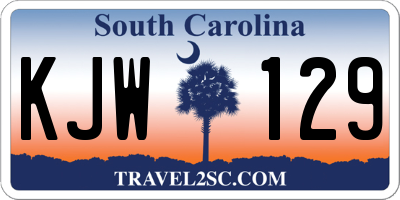 SC license plate KJW129