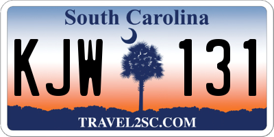 SC license plate KJW131
