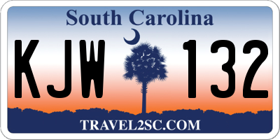 SC license plate KJW132