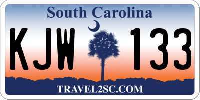 SC license plate KJW133