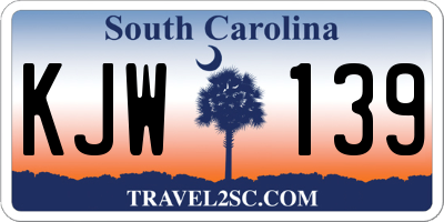 SC license plate KJW139