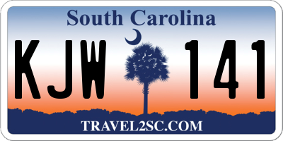 SC license plate KJW141